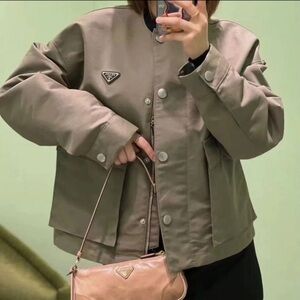 Prada olive military jacket small